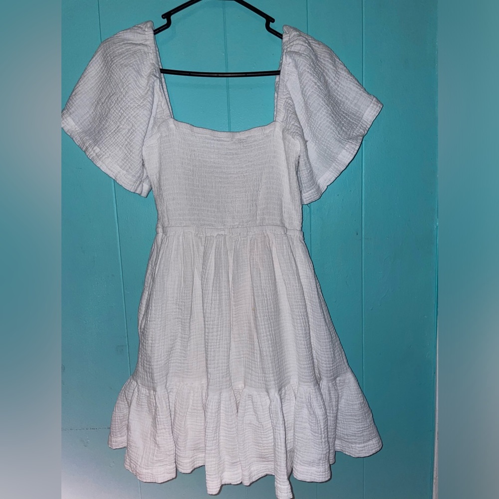 White flowy dress